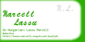marcell lassu business card